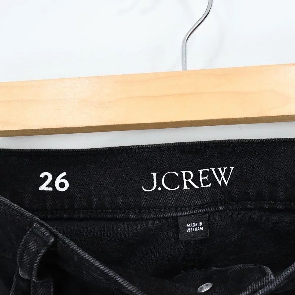 J.Crew Mid Rise 90s Classic Straight Fit Jean Charcoal Wash Size 26 NWOT